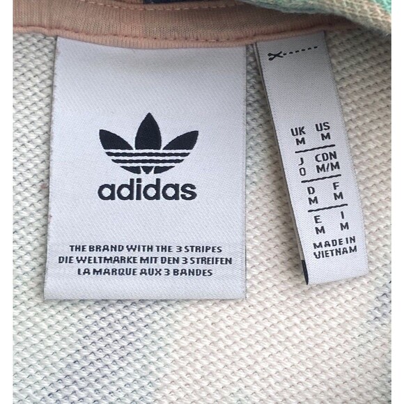 Adidas Originals Pullover Hoodie Sweatshirt Men's Medium Pastel Marbled TV Worn - Picture 10 of 11